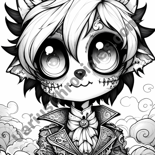 Chibi Fantasy Coloring Chronicles free coloring pages gallery image 3